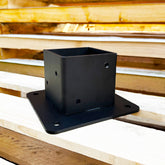 Heavy-Duty Slot-In Welded Bolt-Down Post Base for 6" / 150mm Wood